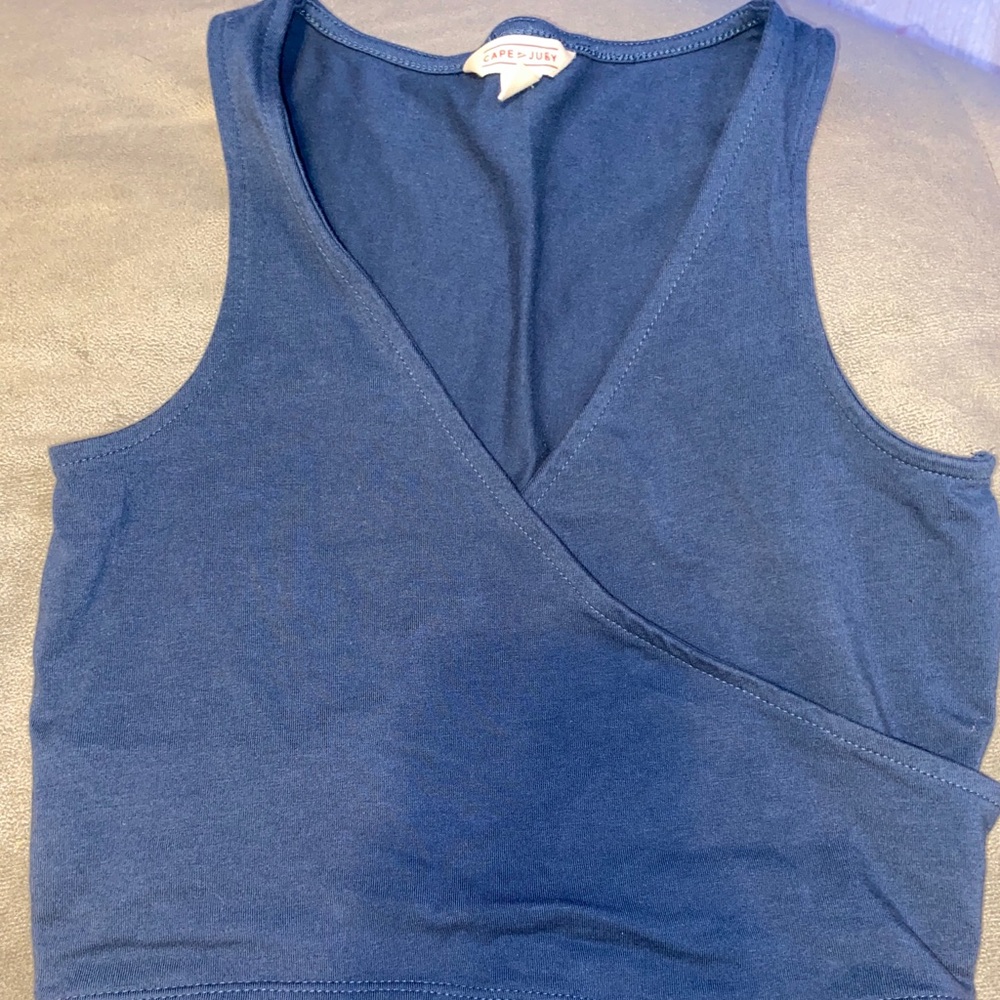 Blue crop top